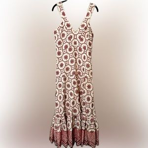 ALEXIS BARBARA Eyelet Lace Flounce Dress in Size Medium